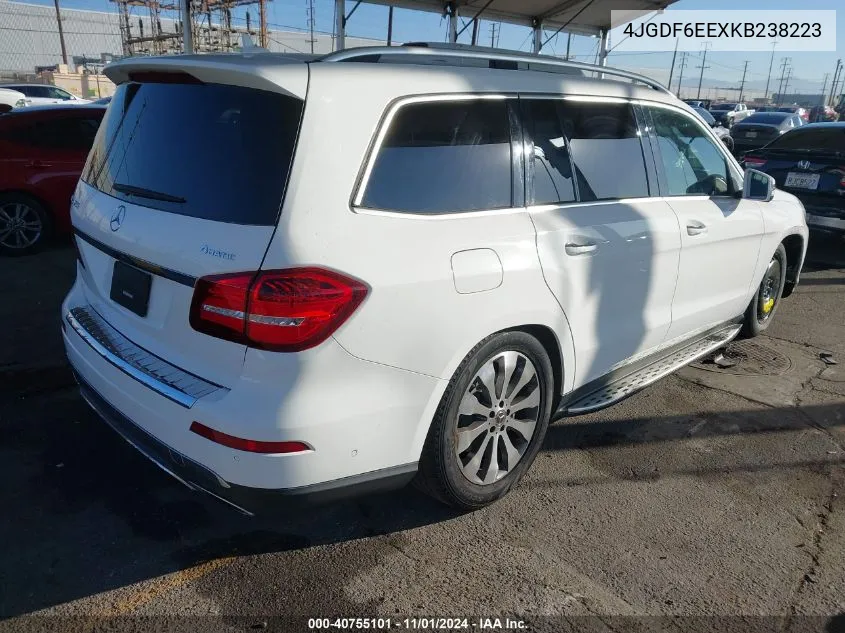 2019 Mercedes-Benz Gls 450 4Matic VIN: 4JGDF6EEXKB238223 Lot: 40755101