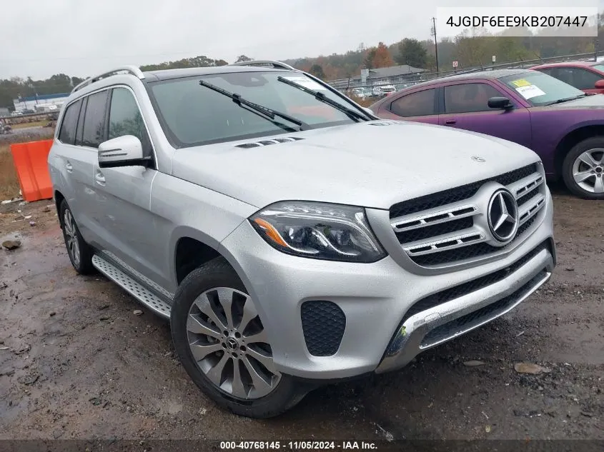 2019 Mercedes-Benz Gls 450 4Matic VIN: 4JGDF6EE9KB207447 Lot: 40768145