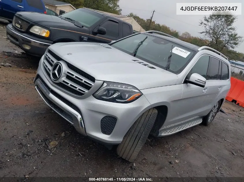 2019 Mercedes-Benz Gls 450 4Matic VIN: 4JGDF6EE9KB207447 Lot: 40768145