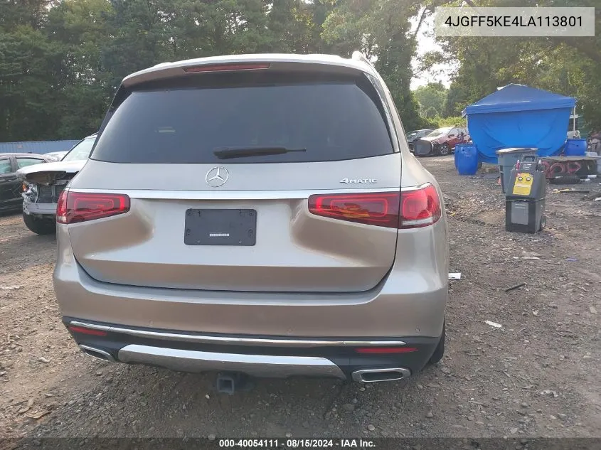 2020 Mercedes-Benz Gls 450 4Matic VIN: 4JGFF5KE4LA113801 Lot: 40054111