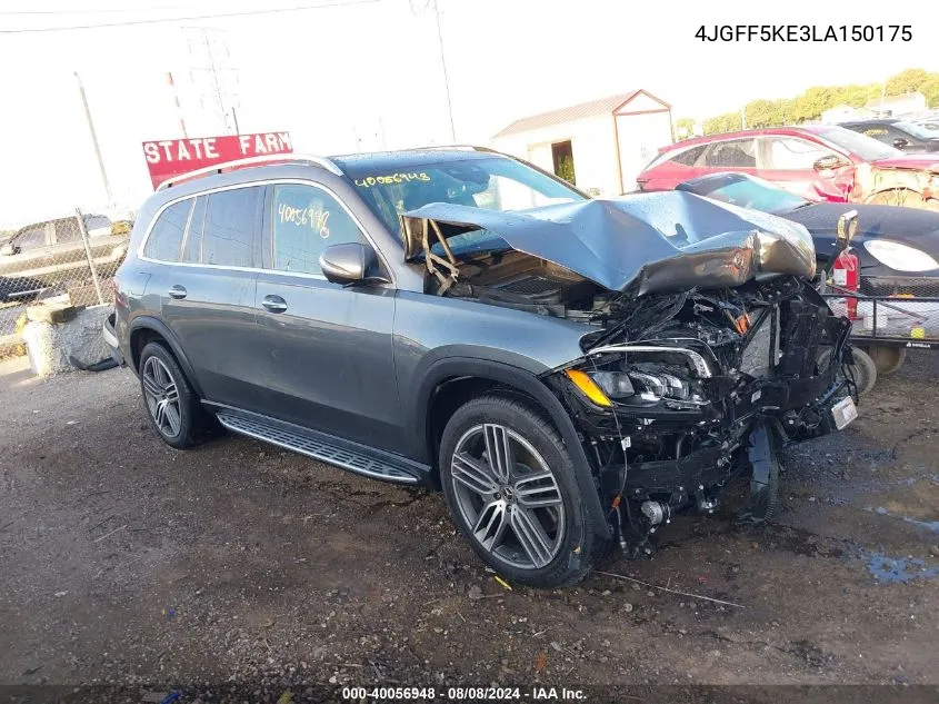 2020 Mercedes-Benz Gls 450 4Matic VIN: 4JGFF5KE3LA150175 Lot: 40056948