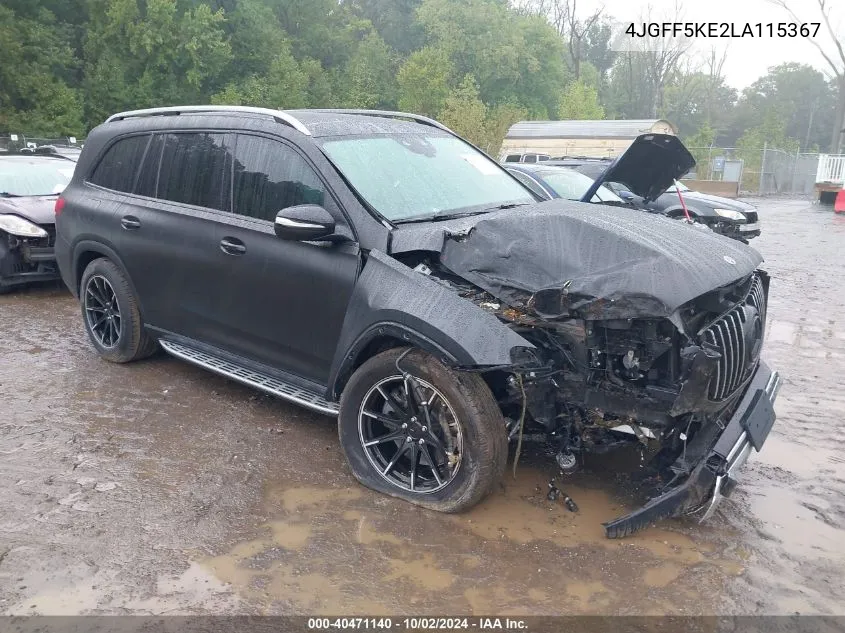 2020 Mercedes-Benz Gls 450 4Matic VIN: 4JGFF5KE2LA115367 Lot: 40471140