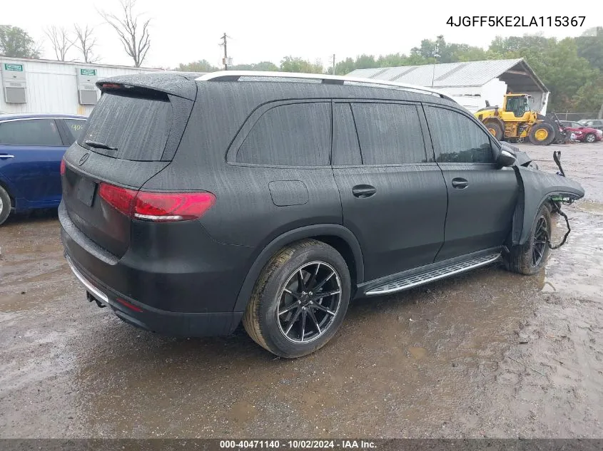 2020 Mercedes-Benz Gls 450 4Matic VIN: 4JGFF5KE2LA115367 Lot: 40471140