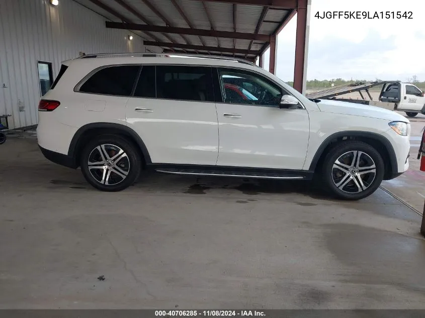 2020 Mercedes-Benz Gls 450 4Matic VIN: 4JGFF5KE9LA151542 Lot: 40706285