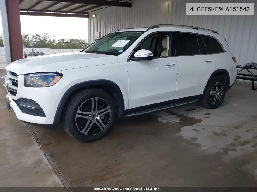 2020 Mercedes-Benz Gls 450 4Matic VIN: 4JGFF5KE9LA151542 Lot: 40706285