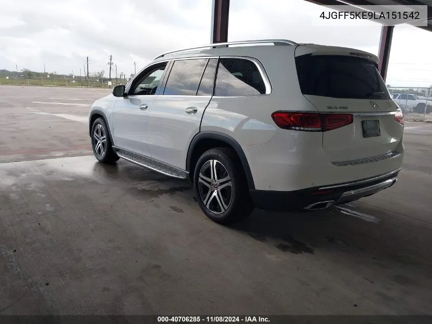 2020 Mercedes-Benz Gls 450 4Matic VIN: 4JGFF5KE9LA151542 Lot: 40706285