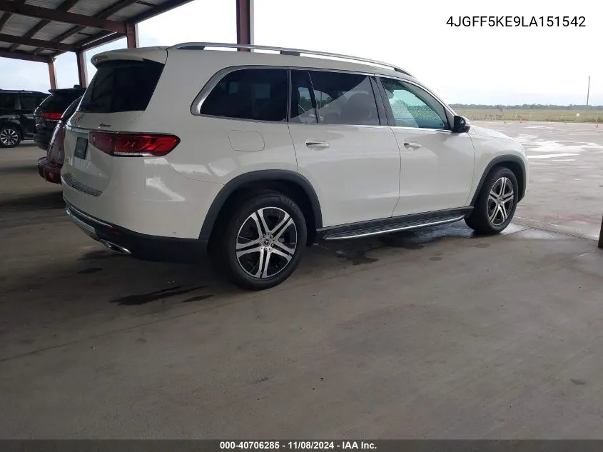 2020 Mercedes-Benz Gls 450 4Matic VIN: 4JGFF5KE9LA151542 Lot: 40706285