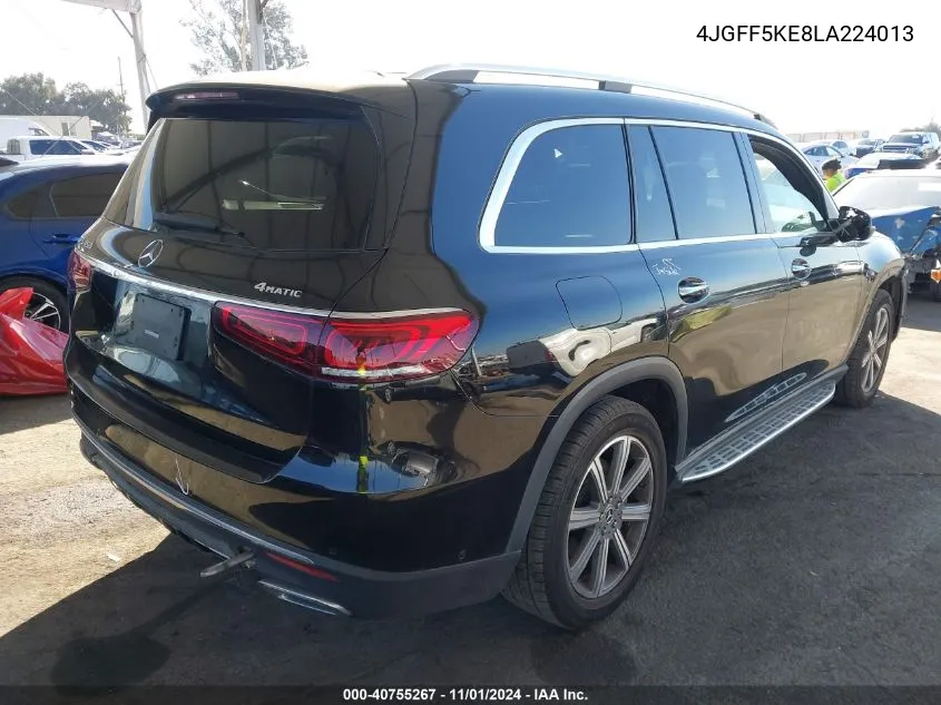 2020 Mercedes-Benz Gls 450 4Matic VIN: 4JGFF5KE8LA224013 Lot: 40755267