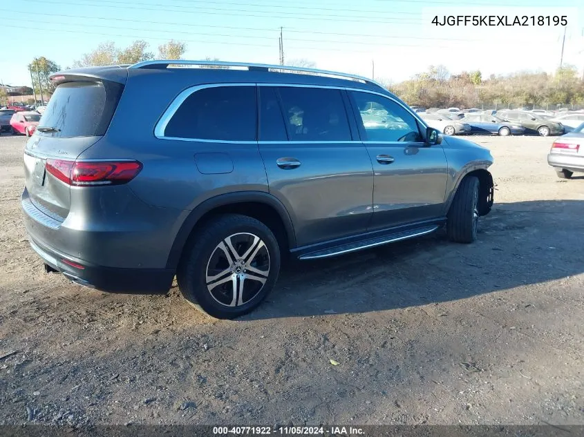 2020 Mercedes-Benz Gls 450 4Matic VIN: 4JGFF5KEXLA218195 Lot: 40771922