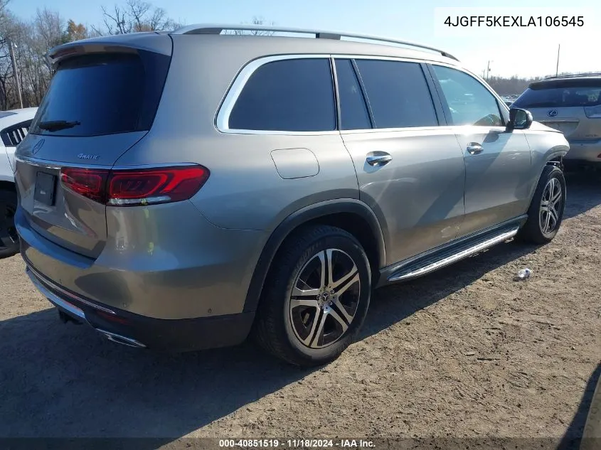 2020 Mercedes-Benz Gls 450 4Matic VIN: 4JGFF5KEXLA106545 Lot: 40851519