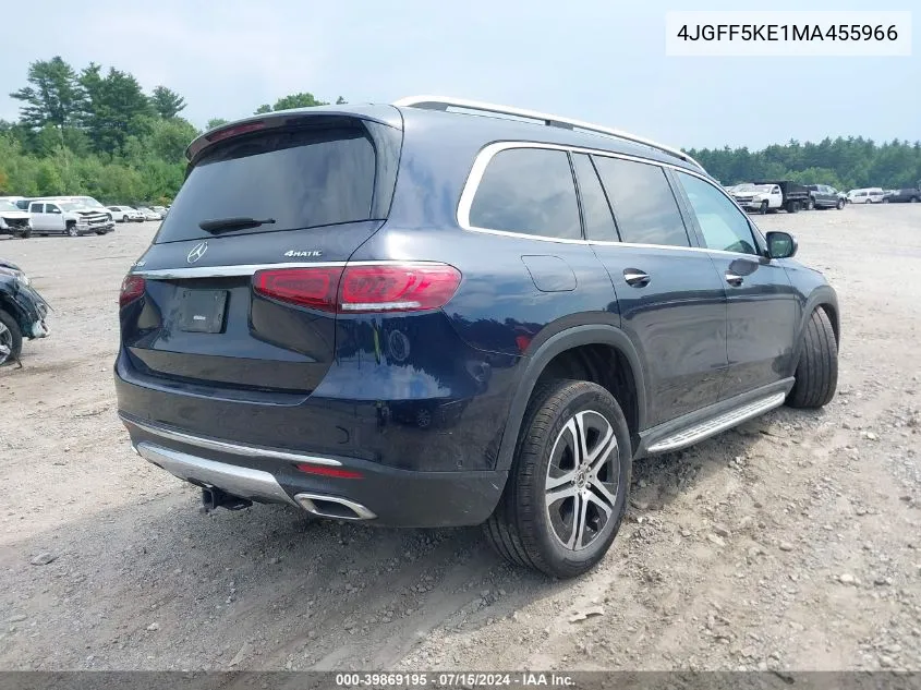 2021 Mercedes-Benz Gls 450 4Matic VIN: 4JGFF5KE1MA455966 Lot: 39869195