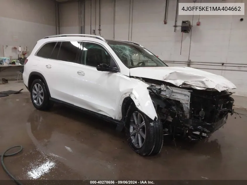 2021 Mercedes-Benz Gls 450 4Matic VIN: 4JGFF5KE1MA404662 Lot: 40278656