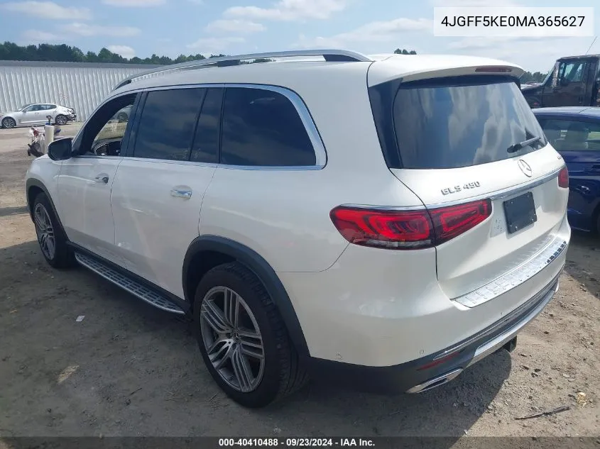 2021 Mercedes-Benz Gls 450 4Matic VIN: 4JGFF5KE0MA365627 Lot: 40410488