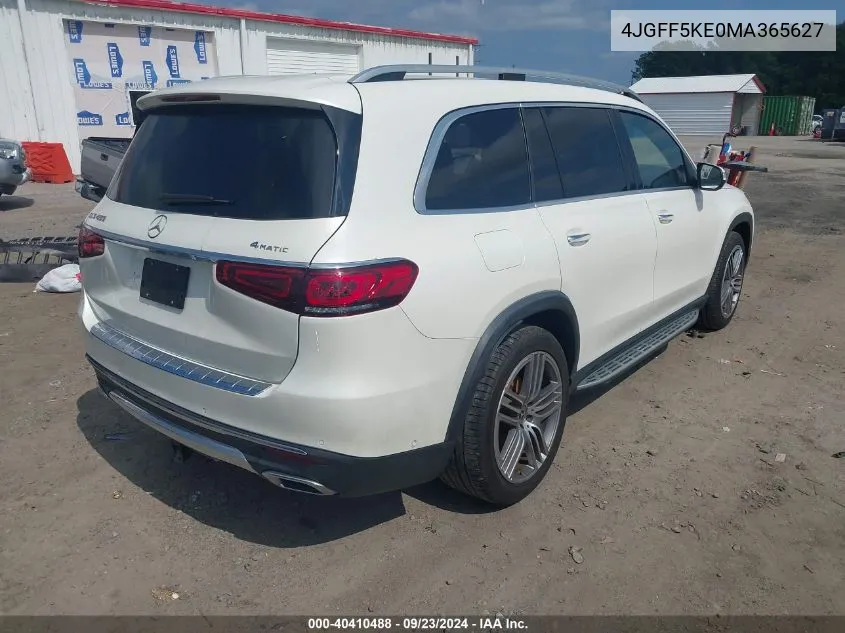 2021 Mercedes-Benz Gls 450 4Matic VIN: 4JGFF5KE0MA365627 Lot: 40410488