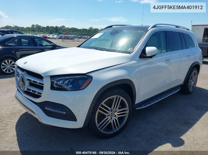 2021 Mercedes-Benz Gls 450 4Matic VIN: 4JGFF5KE5MA401912 Lot: 40475168