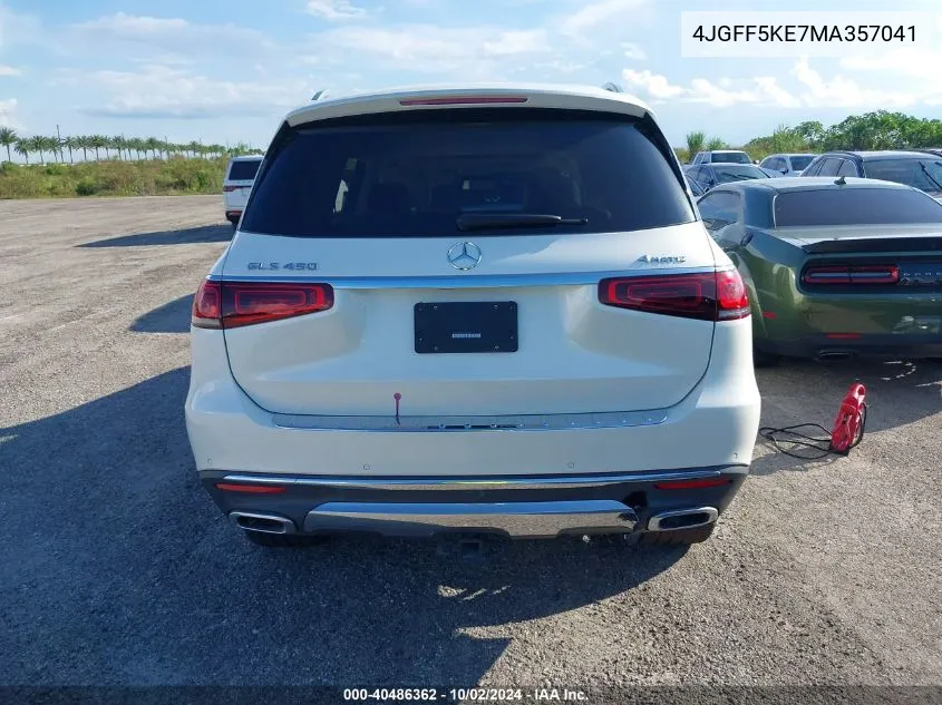 2021 Mercedes-Benz Gls 450 4Matic VIN: 4JGFF5KE7MA357041 Lot: 40486362