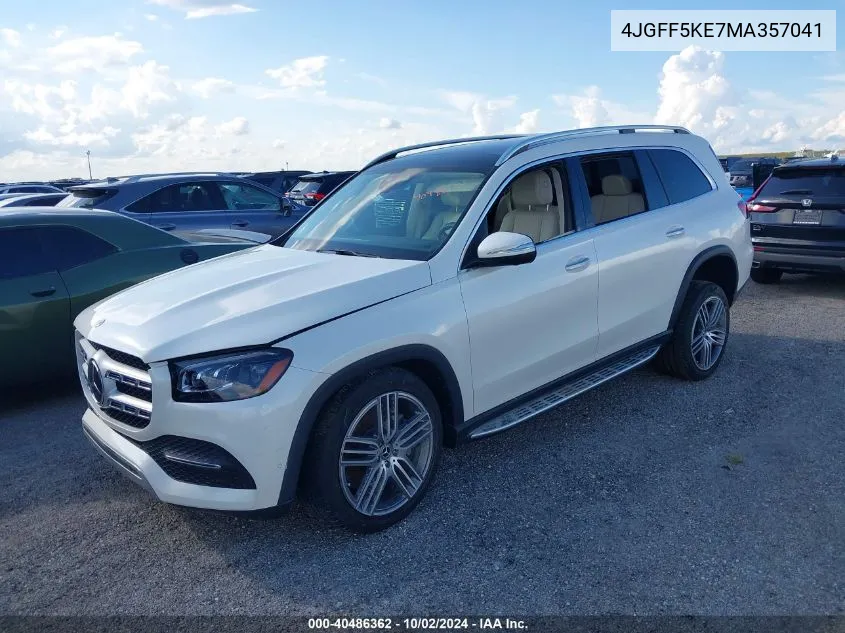 2021 Mercedes-Benz Gls 450 4Matic VIN: 4JGFF5KE7MA357041 Lot: 40486362