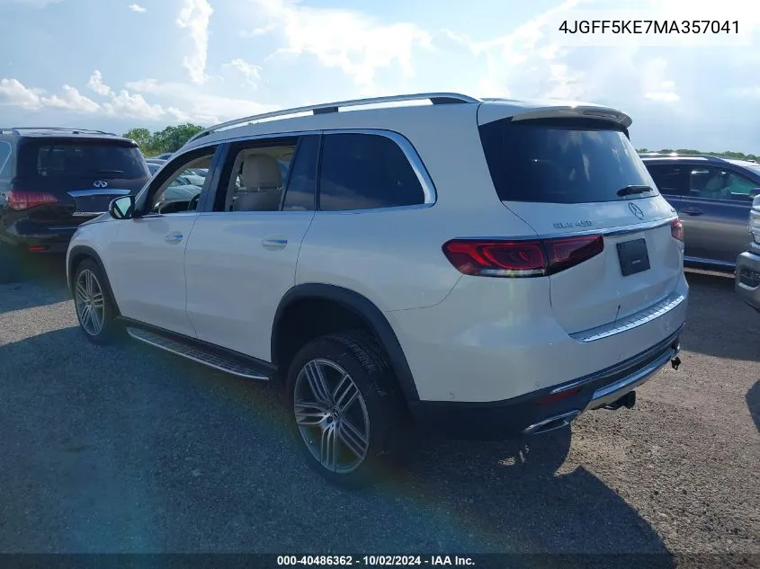 2021 Mercedes-Benz Gls 450 4Matic VIN: 4JGFF5KE7MA357041 Lot: 40486362