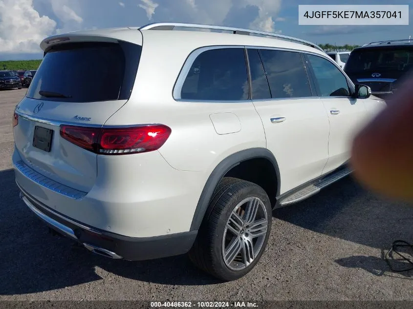 2021 Mercedes-Benz Gls 450 4Matic VIN: 4JGFF5KE7MA357041 Lot: 40486362