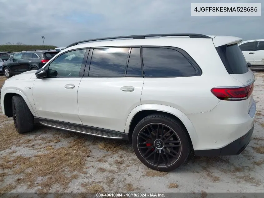 2021 Mercedes-Benz Amg Gls 63 63 Amg 4Matic VIN: 4JGFF8KE8MA528686 Lot: 40610084