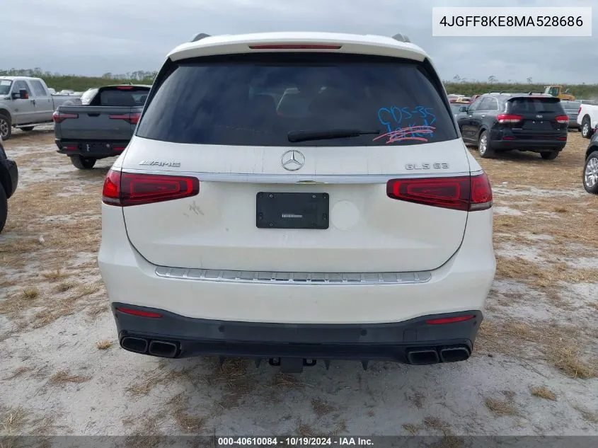 2021 Mercedes-Benz Amg Gls 63 63 Amg 4Matic VIN: 4JGFF8KE8MA528686 Lot: 40610084