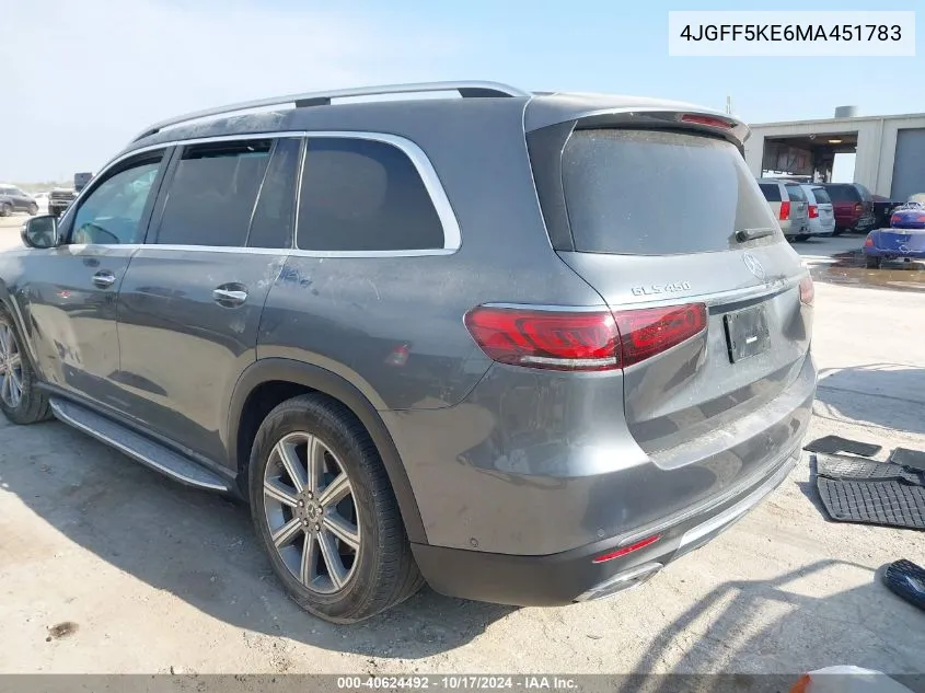 4JGFF5KE6MA451783 2021 Mercedes-Benz Gls 450 4Matic