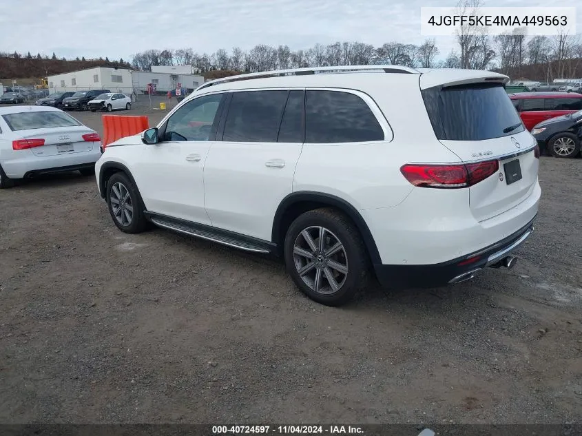 2021 Mercedes-Benz Gls 450 4Matic VIN: 4JGFF5KE4MA449563 Lot: 40724597