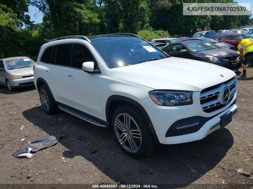 2022 Mercedes-Benz Gls 450 4Matic VIN: 4JGFF5KE0NA702539 Lot: 40088567