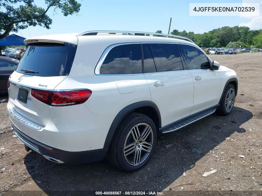 2022 Mercedes-Benz Gls 450 4Matic VIN: 4JGFF5KE0NA702539 Lot: 40088567