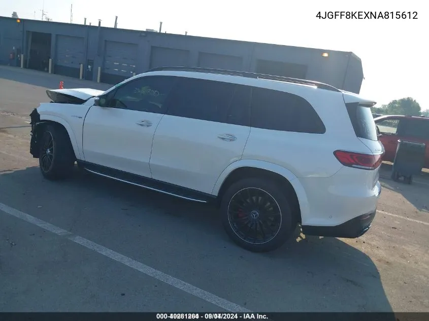 2022 Mercedes-Benz Amg Gls 63 4Matic VIN: 4JGFF8KEXNA815612 Lot: 40281264