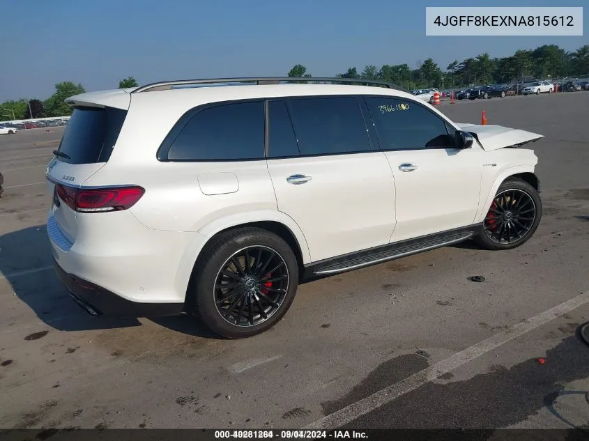 2022 Mercedes-Benz Amg Gls 63 4Matic VIN: 4JGFF8KEXNA815612 Lot: 40281264