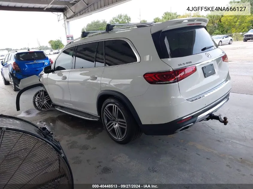 2022 Mercedes-Benz Gls 450 4Matic VIN: 4JGFF5KE4NA666127 Lot: 40448513