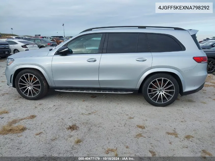 2022 Mercedes-Benz Gls 450 4Matic VIN: 4JGFF5KEXNA798292 Lot: 40477179