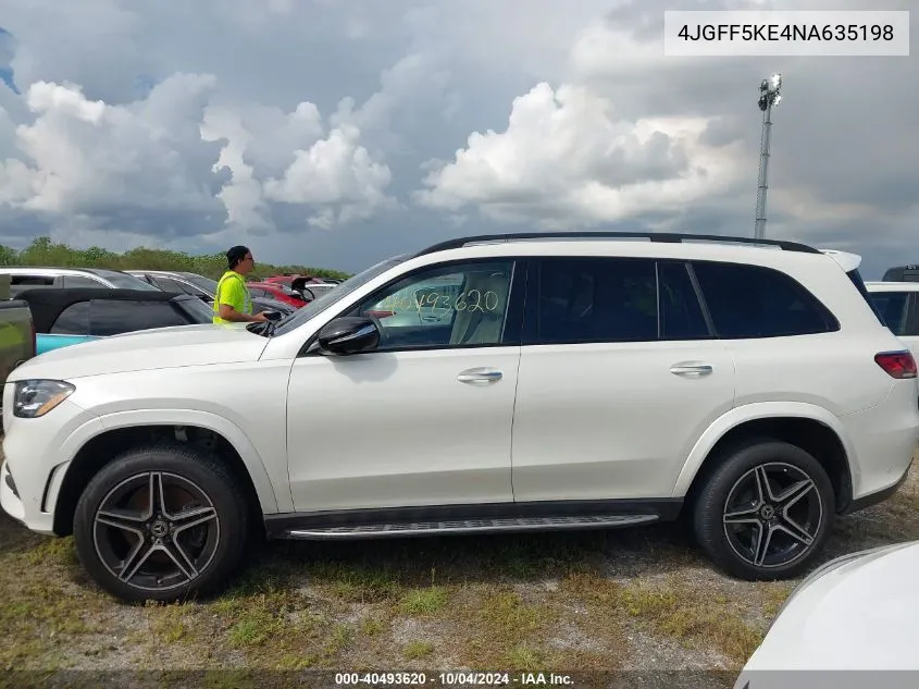 2022 Mercedes-Benz Gls 450 4Matic VIN: 4JGFF5KE4NA635198 Lot: 40493620