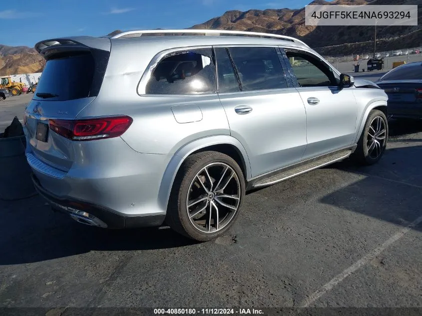 2022 Mercedes-Benz Gls 450 4Matic VIN: 4JGFF5KE4NA693294 Lot: 40850180