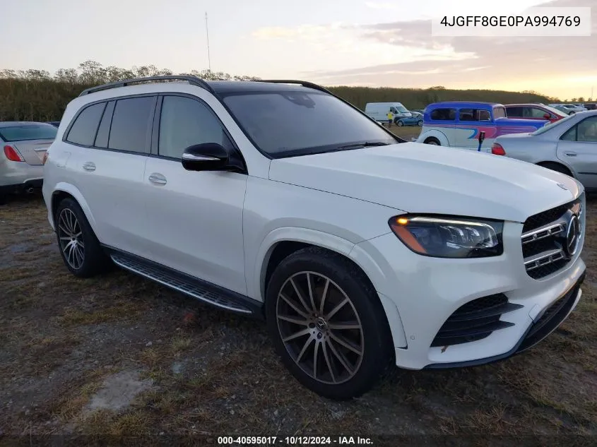 2023 Mercedes-Benz Gls 580 4Matic VIN: 4JGFF8GE0PA994769 Lot: 40595017