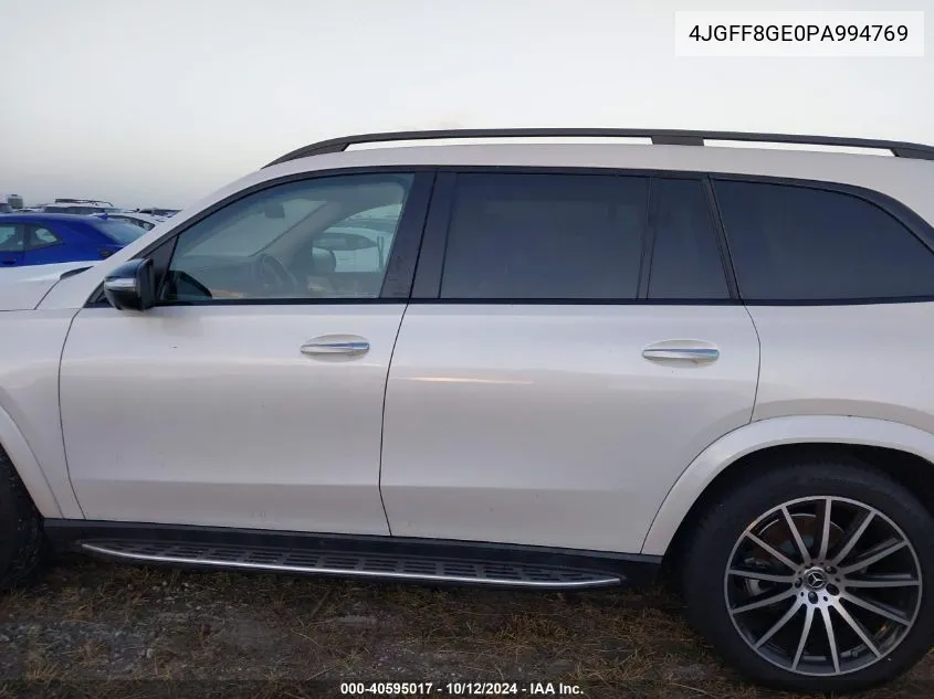 2023 Mercedes-Benz Gls 580 4Matic VIN: 4JGFF8GE0PA994769 Lot: 40595017