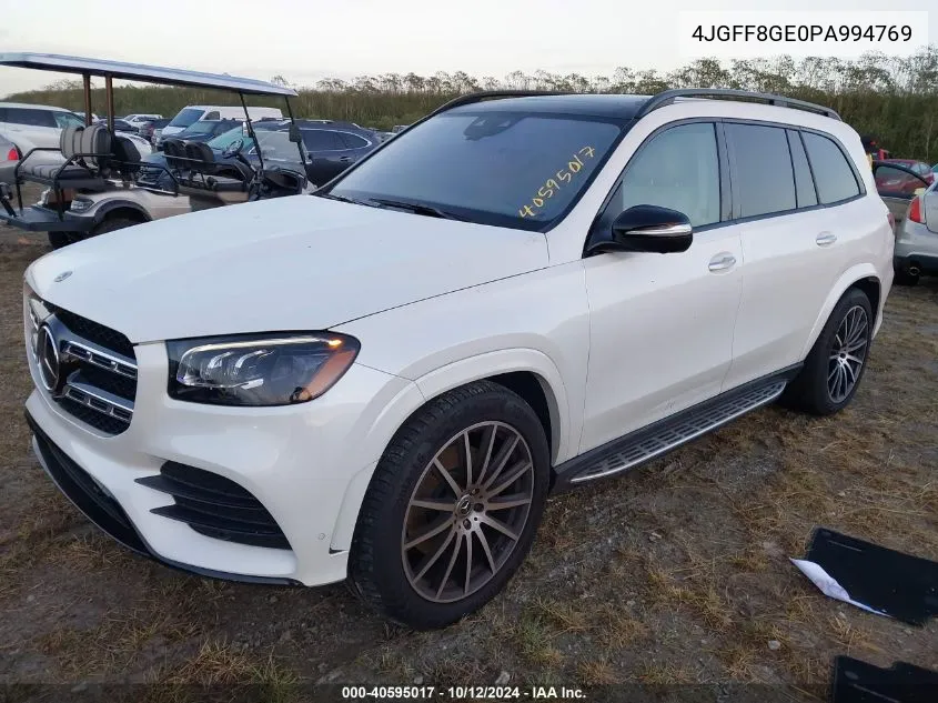 2023 Mercedes-Benz Gls 580 4Matic VIN: 4JGFF8GE0PA994769 Lot: 40595017