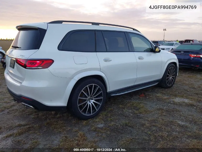 2023 Mercedes-Benz Gls 580 4Matic VIN: 4JGFF8GE0PA994769 Lot: 40595017