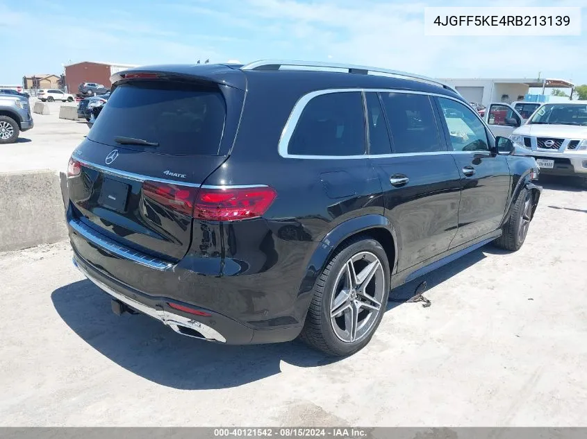 2024 Mercedes-Benz Gls 450 4Matic VIN: 4JGFF5KE4RB213139 Lot: 40121542