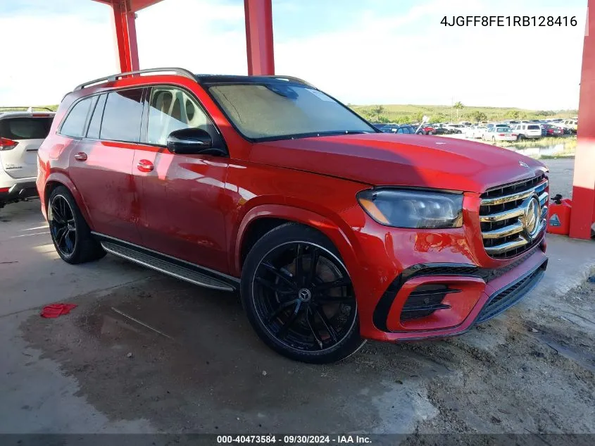 2024 Mercedes-Benz Gls 580 4Matic VIN: 4JGFF8FE1RB128416 Lot: 40473584