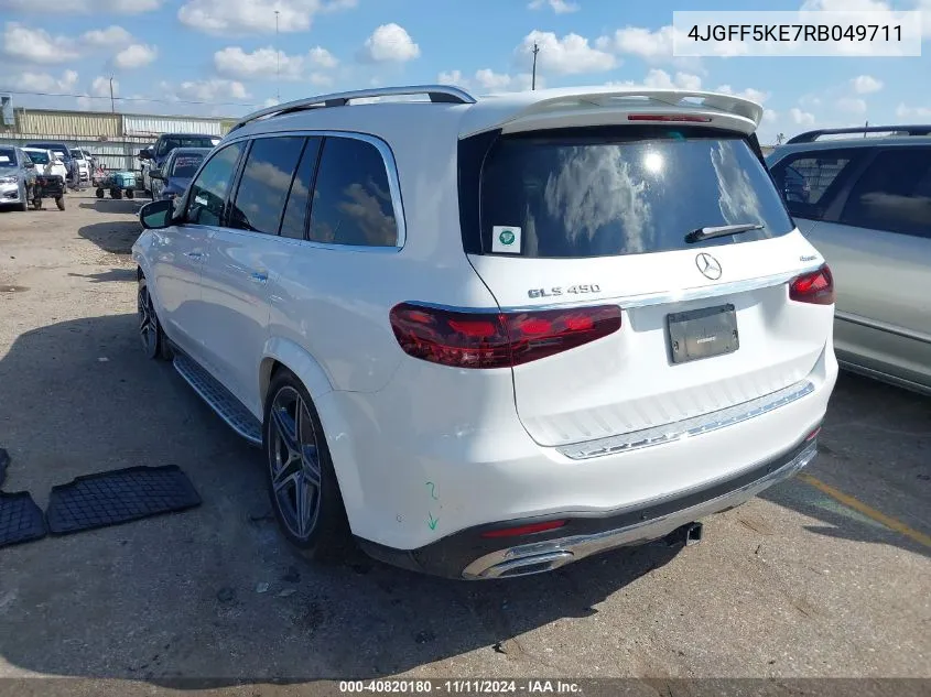 2024 Mercedes-Benz Gls 450 4Matic VIN: 4JGFF5KE7RB049711 Lot: 40820180