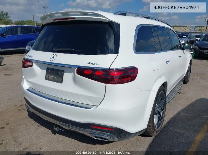 2024 Mercedes-Benz Gls 450 4Matic VIN: 4JGFF5KE7RB049711 Lot: 40820180