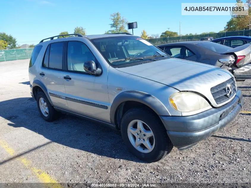 1998 Mercedes-Benz Ml 320 VIN: 4JGAB54E7WA018351 Lot: 40355003