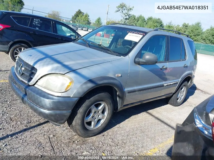 1998 Mercedes-Benz Ml 320 VIN: 4JGAB54E7WA018351 Lot: 40355003