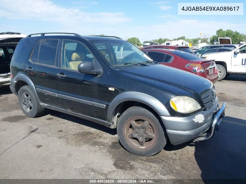 1999 Mercedes-Benz Ml 320 VIN: 4JGAB54E9XA089617 Lot: 40026828