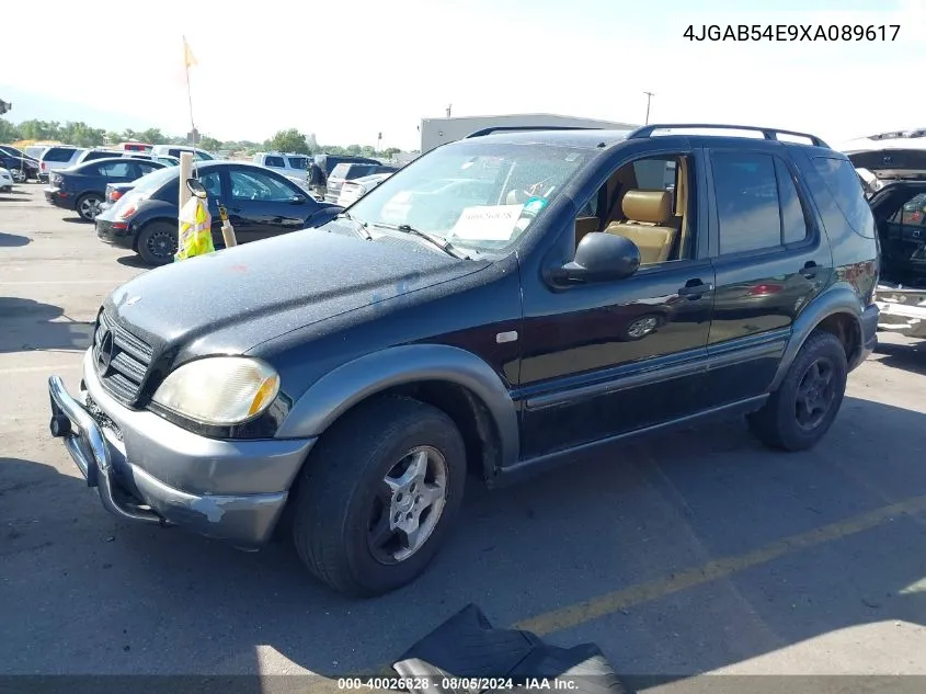 1999 Mercedes-Benz Ml 320 VIN: 4JGAB54E9XA089617 Lot: 40026828