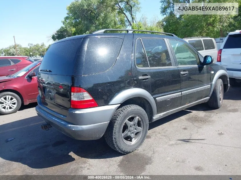 1999 Mercedes-Benz Ml 320 VIN: 4JGAB54E9XA089617 Lot: 40026828