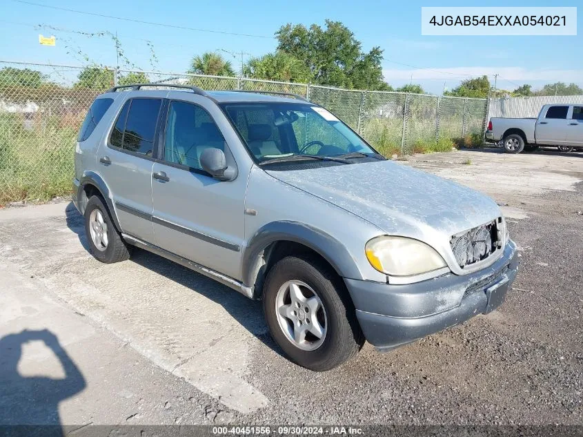 1999 Mercedes-Benz Ml 320 VIN: 4JGAB54EXXA054021 Lot: 40451556