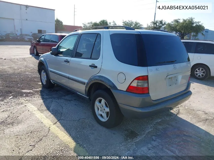 1999 Mercedes-Benz Ml 320 VIN: 4JGAB54EXXA054021 Lot: 40451556